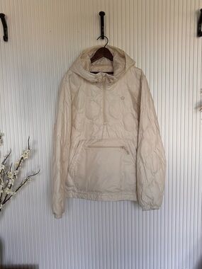 adidas Originals Cream Quilted Down Hoodie Jacket